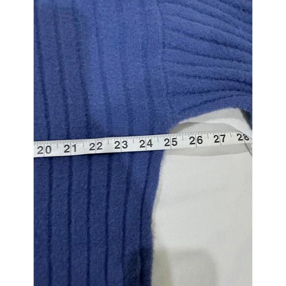 Aerie Blue Buttercream Crewneck Fuzzy Soft Ribbed Oversized Sweater- Size Medium - Picture 6 of 9